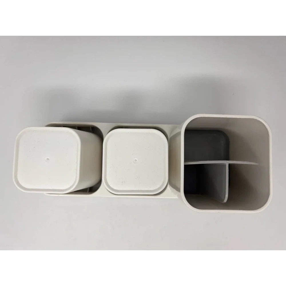 Bathroom Toothbrush & Toothpaste Holder with‎ Two Cups